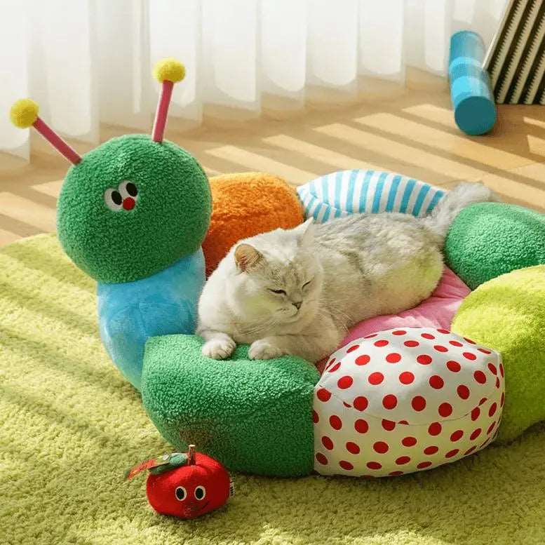 Cozy Caterpillar Pet Bed | Comfort and Calm for Pets